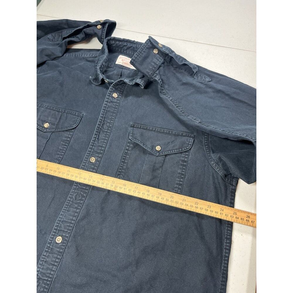 Vintage CC Filson Blue Cotton Button Down Double Pocket Shirt XL Xlong - Picture 5 of 8